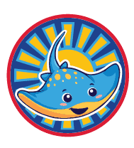 Sun Blaze Elementary School stingray mascot logo