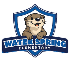 Water Spring Elementary School otter mascot shield logo